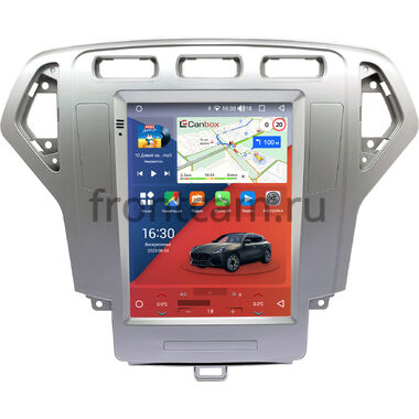 Ford Mondeo 4 (2006-2010) (серебренная) Canbox H-Line (Tesla style) 9.7 дюймов 6/128 5627-1312-190 на Android 10 (4G-SIM, DSP, QLed)