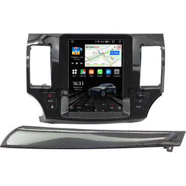 Mitsubishi Lancer 10 2007-2017 (карбон) Canbox (Tesla style) 9.7 дюймов 2/32 GT096-1312-192 на Android 10 (QLed, DSP, CarPlay)