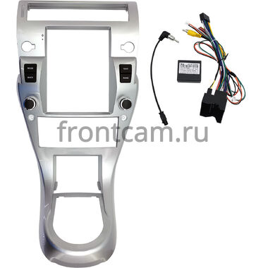 Рамка RM-1312-193 под магнитолу Tesla style 9.7 дюймов для Citroen C4 2004-2011 (глянцевая, серебренная)