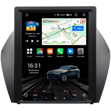 Hyundai ix35, Tucson 2 2009-2015 (Тип A, B) Canbox (Tesla style) 9.7 дюймов 2/32 GT096-1312-71 на Android 10 (QLed, DSP, CarPlay)