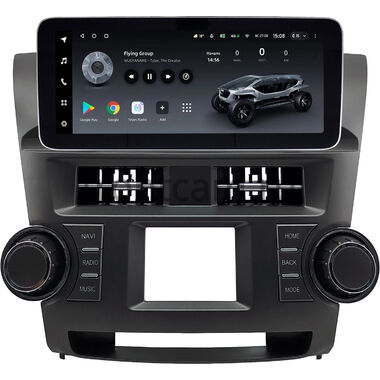 Toyota Highlander 2 (U40) 2007-2013 (Вид 1) 12.3 дюйма Teyes LUX ONE (Round Corner) 6/128 RM-0528 на Android 10 (4G-SIM, 6/128, DSP, QLed) Mercedes Style