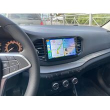 Рамка RM-9-9820 под магнитолу 9 дюймов для Lada Vesta (NG) 2022-2026, Aura 2024-2026 (черная, матовая)