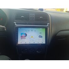 Рамка RM-9091 под магнитолу 9 дюймов для Volkswagen Polo 5 2009-2020 (матовая)