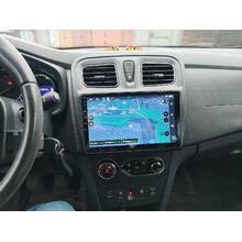 Рамка RM-1090 под магнитолу 10 дюймов для Renault Logan 2, Sandero 2 (Stepway) 2012-2022 / Dacia Sandero 2 (Stepway) 2012-2016