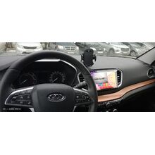 Рамка RM-9-1290 под магнитолу 9 дюймов для Lada Vesta (NG), Aura 2024-2025 (вставка серебро)