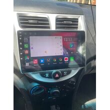 Рамка RM-9270 под магнитолу 9 дюймов для Hyundai Solaris, Accent 4 2010-2019 (серебро)